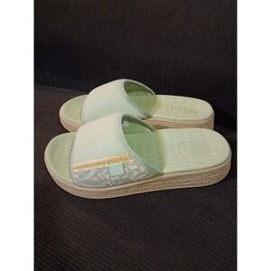 Women's Hey Dude Tide Espadrille Slide Size 8 Seafoam Green Sandals Shoes